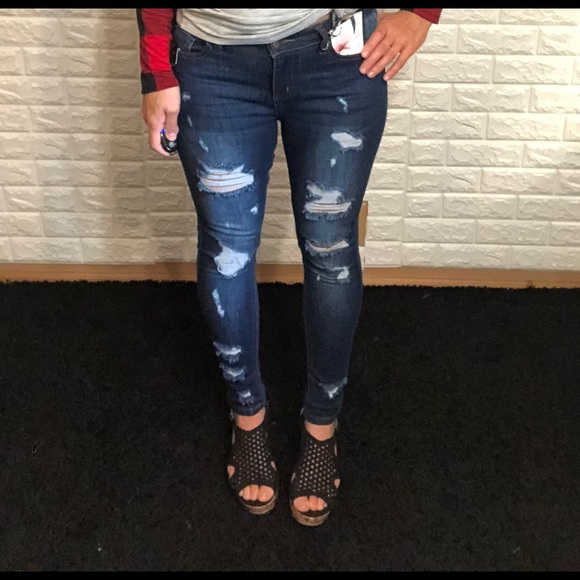 Denim - High Rise Distressed Denim